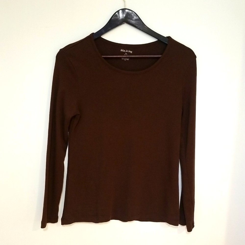 100% cotton brown long sleeve jersey